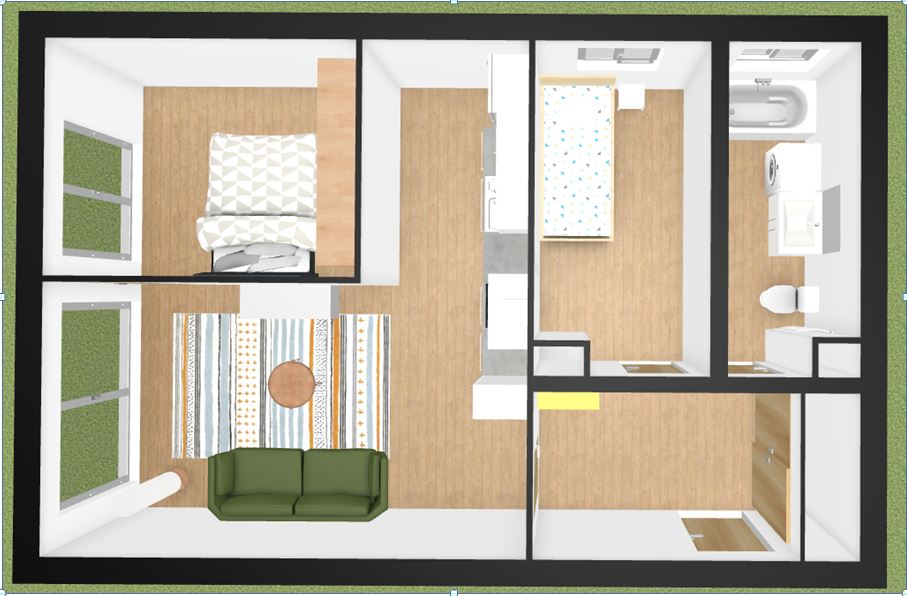 plan d'appartement rénové