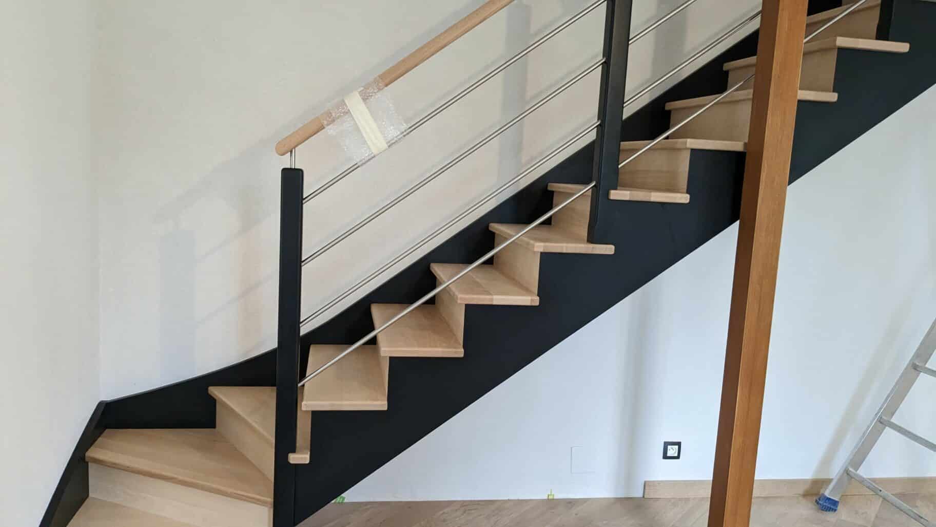 Escalier contemporain en bois
